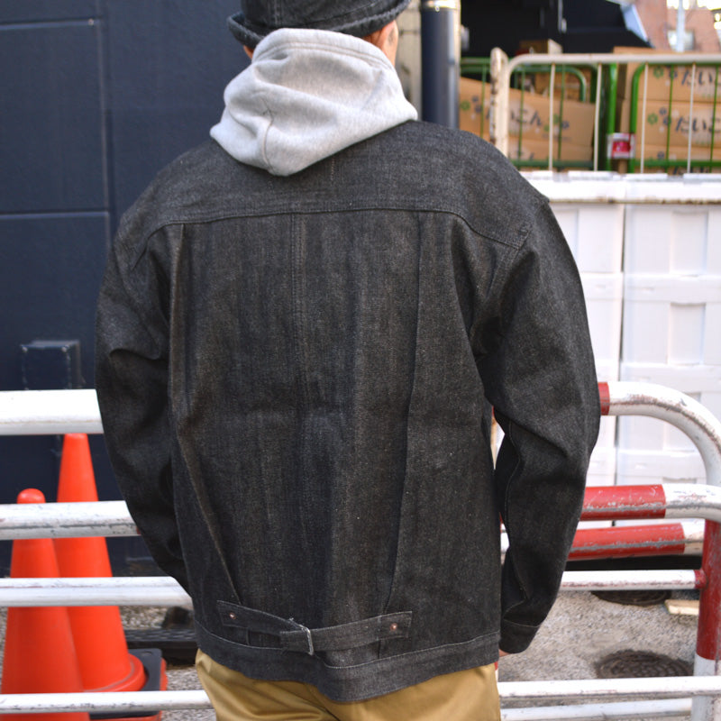 Ground-Alls SILVER STONE "G-S506-TBK Rigid" WW2 Model Black Denim Jacket