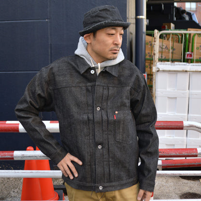 Ground-Alls SILVER STONE "G-S506-TBK Rigid" WW2 Model Black Denim Jacket