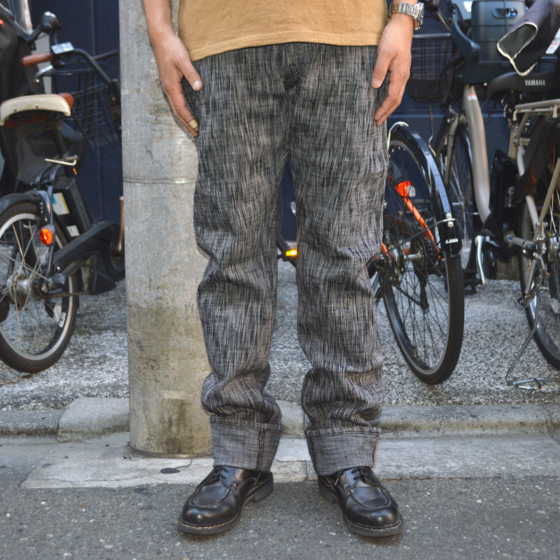 graphzero "GZ-15SLSTSK-BKGY" 15oz Skein dyeing(Kasezome) Slim Straight Jeans