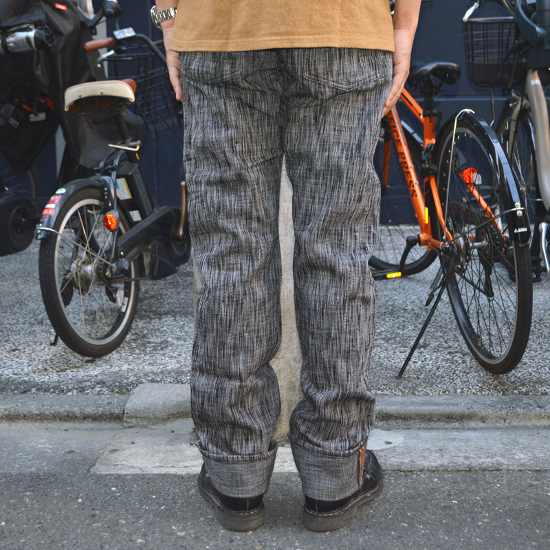 graphzero "GZ-15SLSTSK-BKGY" 15oz Skein dyeing(Kasezome) Slim Straight Jeans