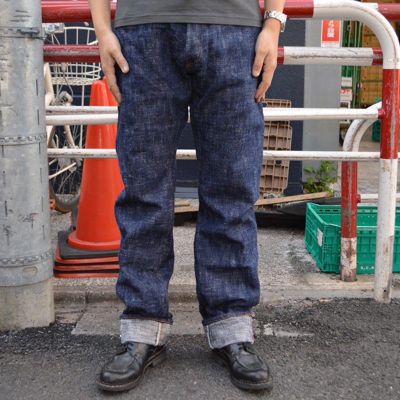 graphzero "GZ-15SLSTSK-GR" 15oz Hank-dyed Slim Straight Jeans