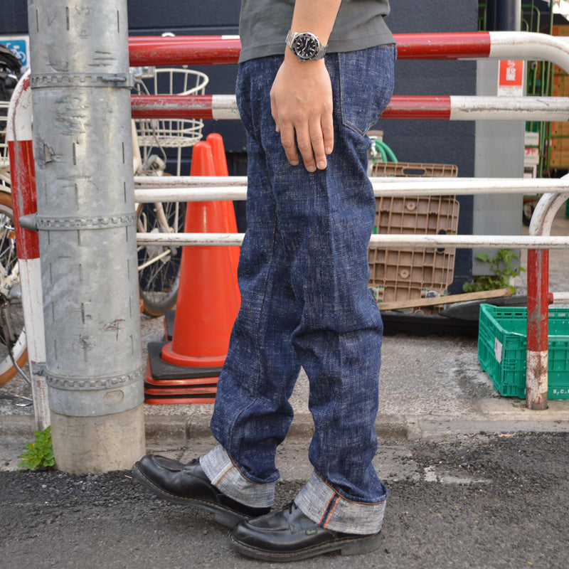 graphzero "GZ-15SLSTSK-GR" 15oz Hank-dyed Slim Straight Jeans
