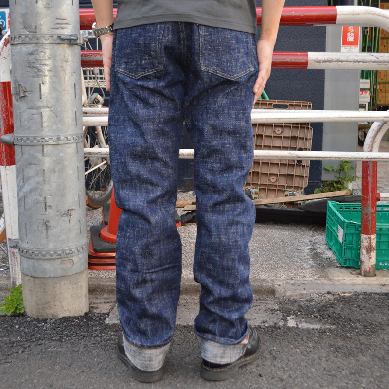 graphzero "GZ-15SLSTSK-GR" 15oz Hank-dyed Slim Straight Jeans