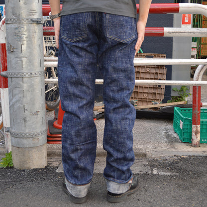 graphzero "GZ-15SLSTSK-GR" 15oz Hank-dyed Slim Straight Jeans