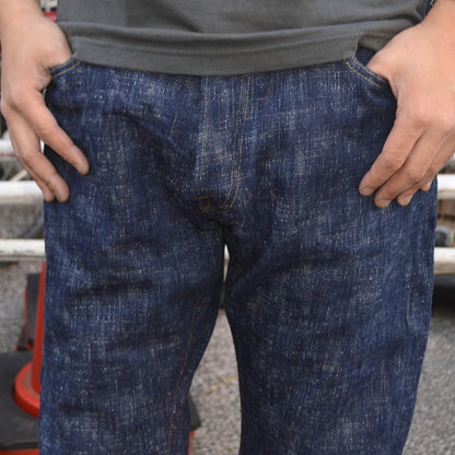 graphzero "GZ-15SLSTSK-GR" 15oz Hank-dyed Slim Straight Jeans