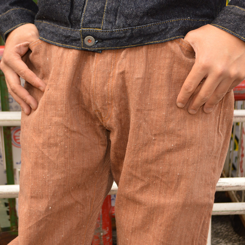 graphzero "GZ-NPST-KAKI" 13oz Naturally Dyed Nep Straight-Leg Jeans – Persimmon Tannin