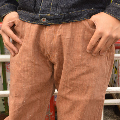 graphzero "GZ-NPST-KAKI" 13oz Naturally Dyed Nep Straight-Leg Jeans – Persimmon Tannin