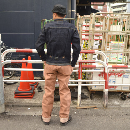 graphzero "GZ-NPST-KAKI" 13oz Naturally Dyed Nep Straight-Leg Jeans – Persimmon Tannin