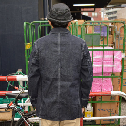 HEADLIGHT "HD15844" 9.5oz. SPECIAL WEAVE DENIM DOUBLE BREASTED COAT