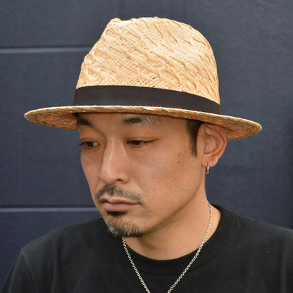 HIGHER "HO25002" Pattern Weaving Raffia Fedora