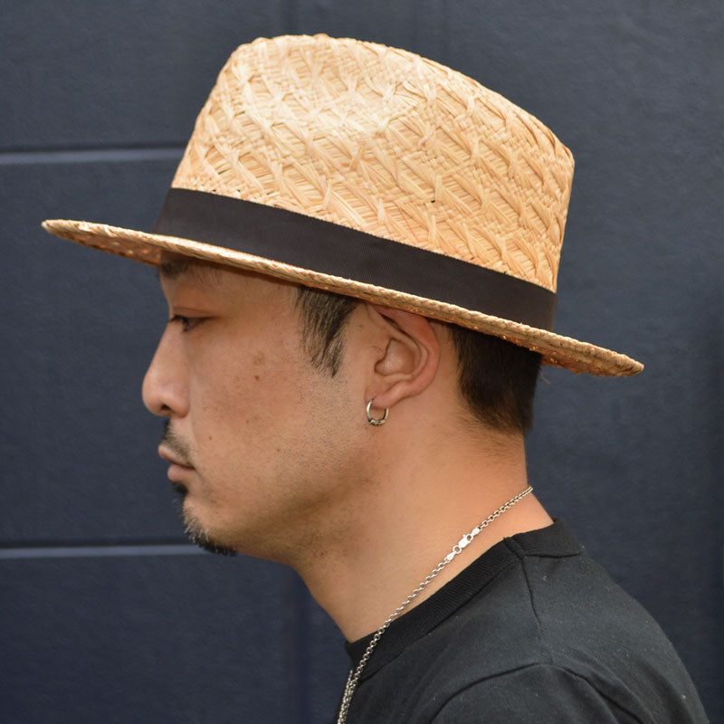 HIGHER "HO25002" Pattern Weaving Raffia Fedora