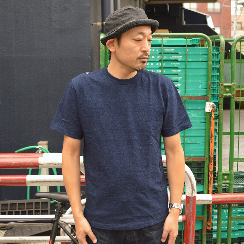 tanuki "HS5035S" Indigo Crew Neck Heavy T-shirt