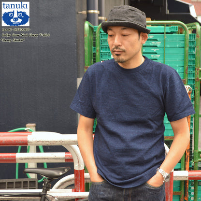 tanuki "HS5035S" Indigo Crew Neck Heavy T-shirt