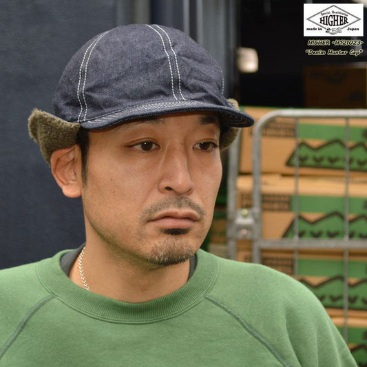 HIGHER ”HT21023” DENIM HUNTER CAP