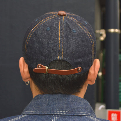 HIGHER ”HT25020” Selvedge Denim × Leather Brim Cap