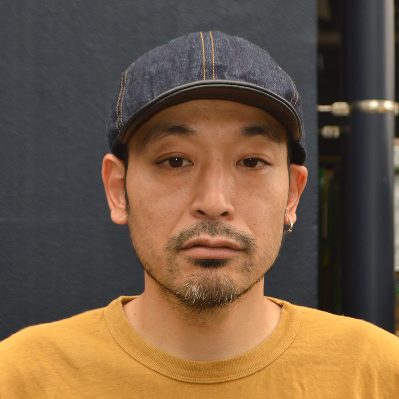 HIGHER ”HT25020C” Selvedge Denim × Leather Brim Cap