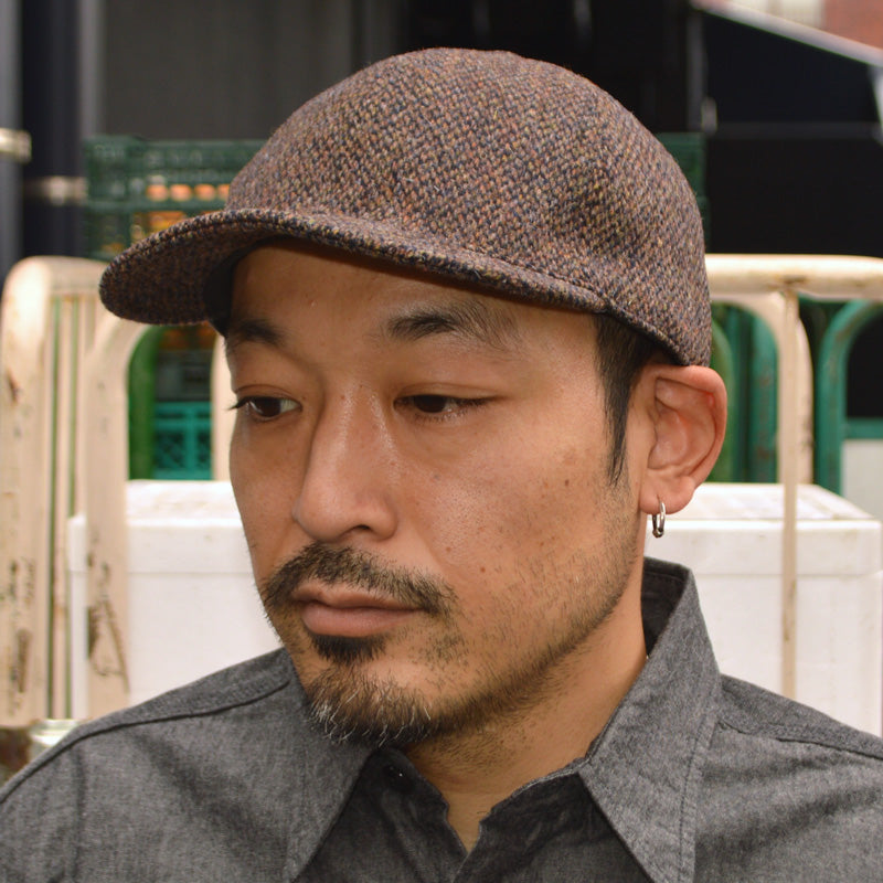 HIGHER ”HT25021” Harris Tweed Oatmeal Cap