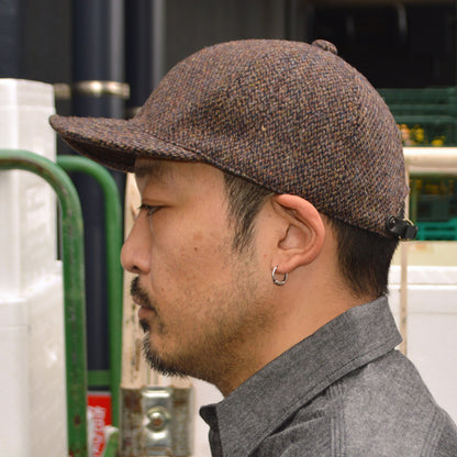 HIGHER ”HT25021” Harris Tweed Oatmeal Cap