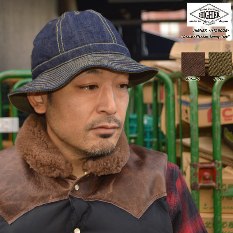 HIGHER ”HT25025” Denim × Blanket Lining Hat