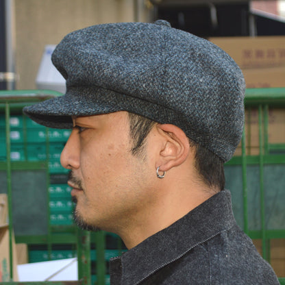 HIGHER ”HT25028” Harris Tweed Oatmeal Casquette