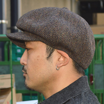 HIGHER ”HT25028” Harris Tweed Oatmeal Casquette