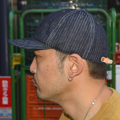 HIGHER ”HT26043” STRIPE JACQUARD DENIM CAP