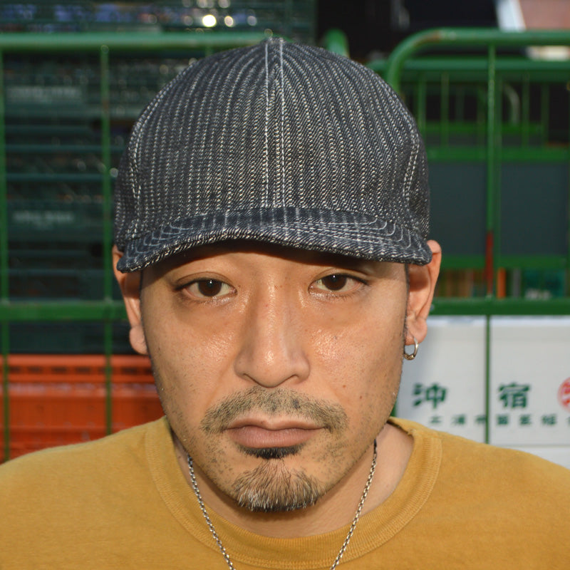 HIGHER ”HT26043” STRIPE JACQUARD DENIM CAP