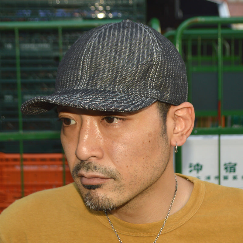 HIGHER ”HT26043” STRIPE JACQUARD DENIM CAP