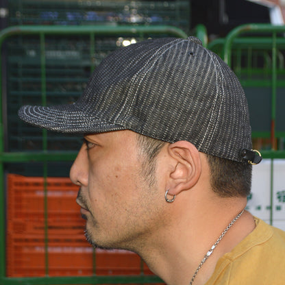 HIGHER ”HT26043” STRIPE JACQUARD DENIM CAP