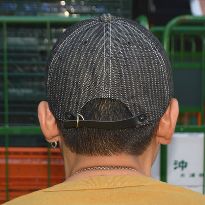 HIGHER ”HT26043” STRIPE JACQUARD DENIM CAP