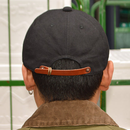HIGHER ”HT26044” VINTAGE DUCK × LEATHER BRIM CAP