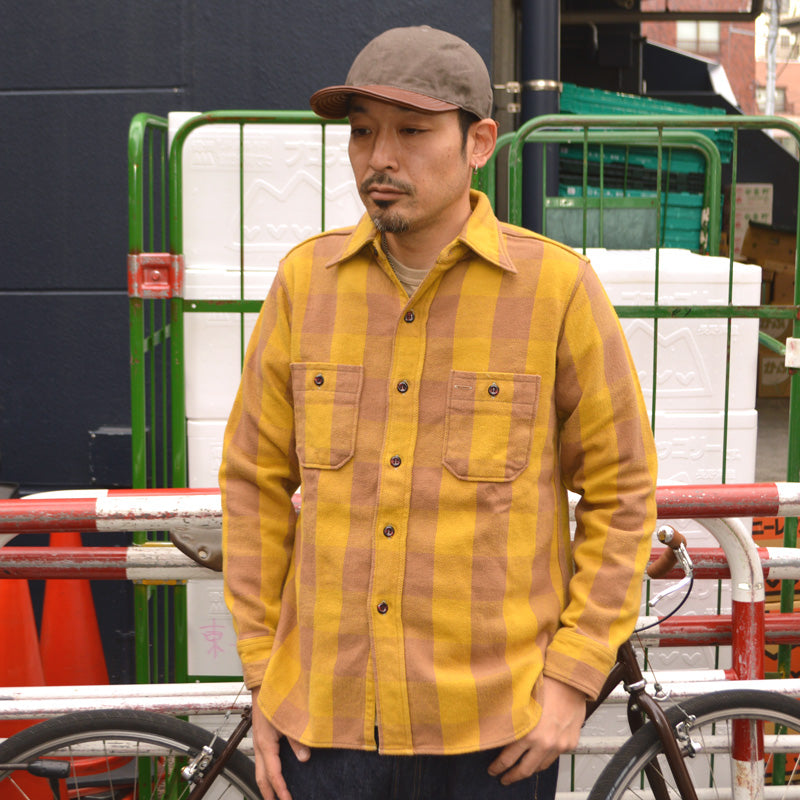 HIGHER ”HT26044” VINTAGE DUCK × LEATHER BRIM CAP