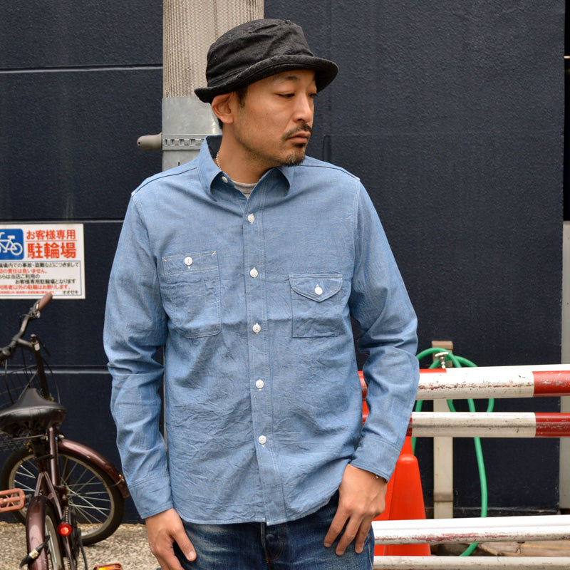 JELADO "JP94112" Smoker Shirt Indigo Chambray