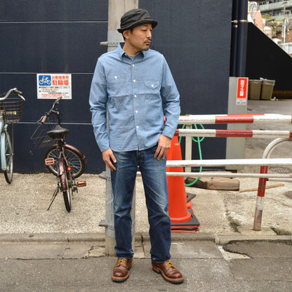 JELADO "JP94112" Smoker Shirt Indigo Chambray