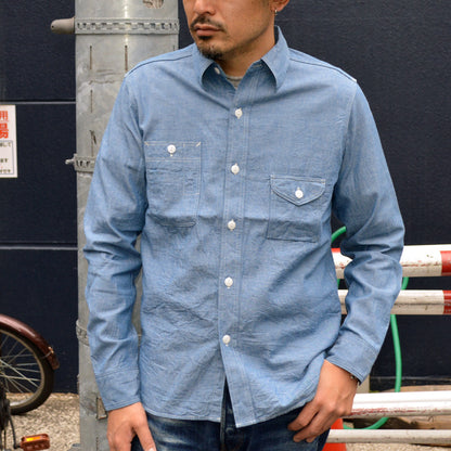 JELADO "JP94112" Smoker Shirt Indigo Chambray