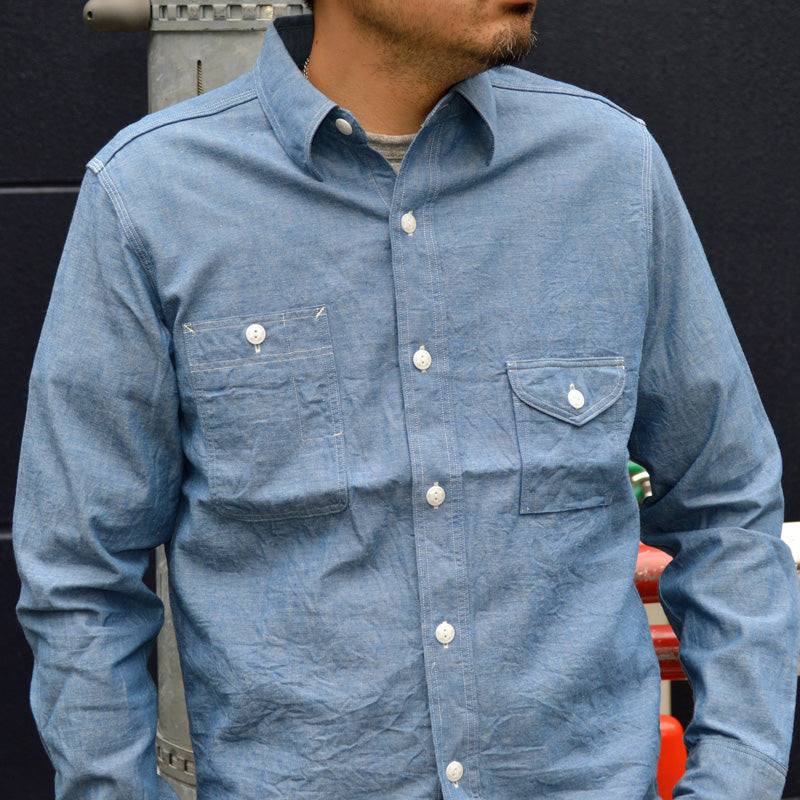 JELADO "JP94112" Smoker Shirt Indigo Chambray