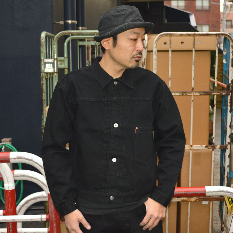 TCB jeans "Late S40's Jacket BKBK" 14oz 40's BLACK DENIM JACKET