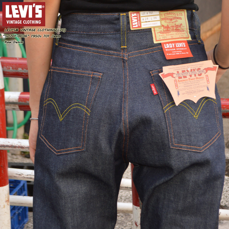 LEVI'S VINTAGE CLOTHING  "50701-0036" 1950s 701 JEANS (organic cotton)