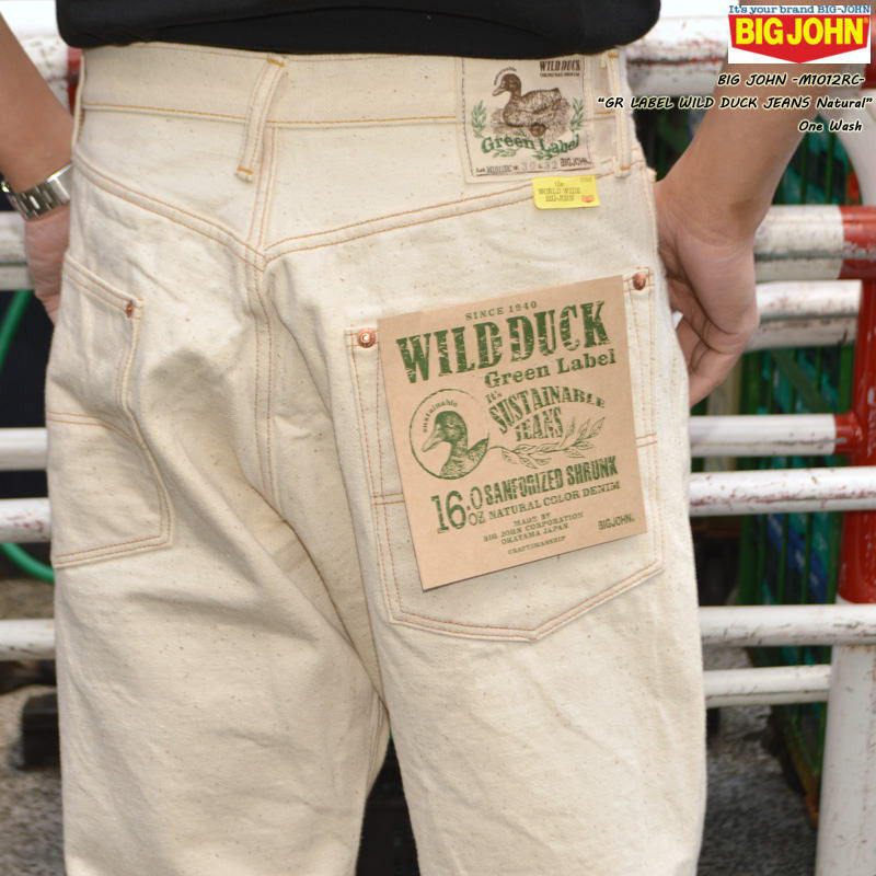 BIG JOHN "M1012RC" GR LABEL WILD DUCK JEANS Natural