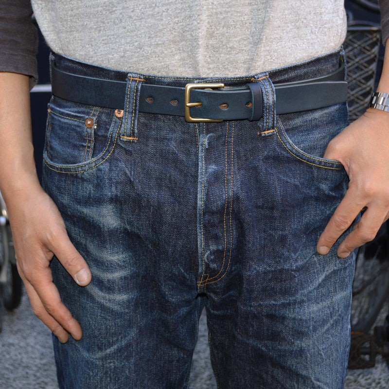 MOMOTARO JEANS ”MMGD1003” LEATHER BELT -BENZ