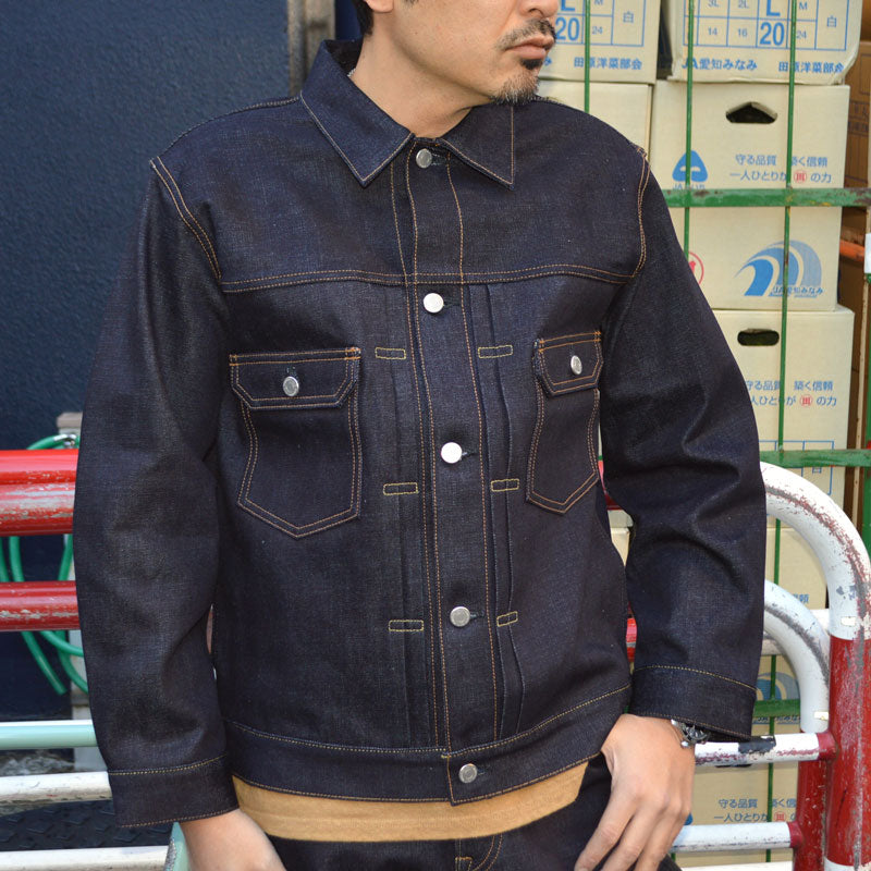 ジャケット・アウター m.makoto.826 Momotaro MMGJ11025S #002 15.7oz Classic Denim Jacket Black