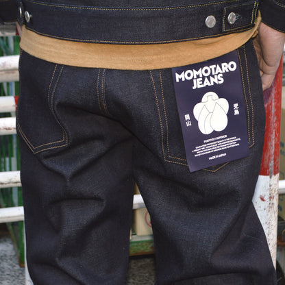 MOMOTARO JEANS "MMJB0100" #100 STANDARD STRAIGHT BUTTON 14.7oz