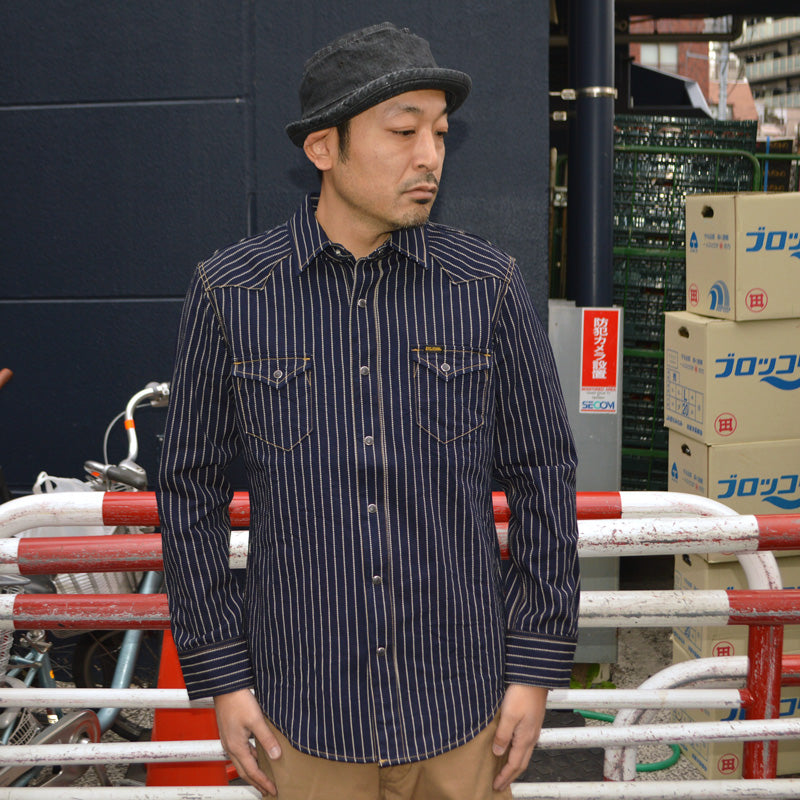 BIG JOHN、MS004E、10oz Selvedge Wabash Western Shirt