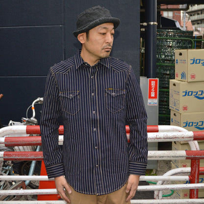 BIG JOHN、MS004E、10oz Selvedge Wabash Western Shirt
