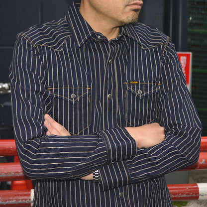 BIG JOHN、MS004E、10oz Selvedge Wabash Western Shirt