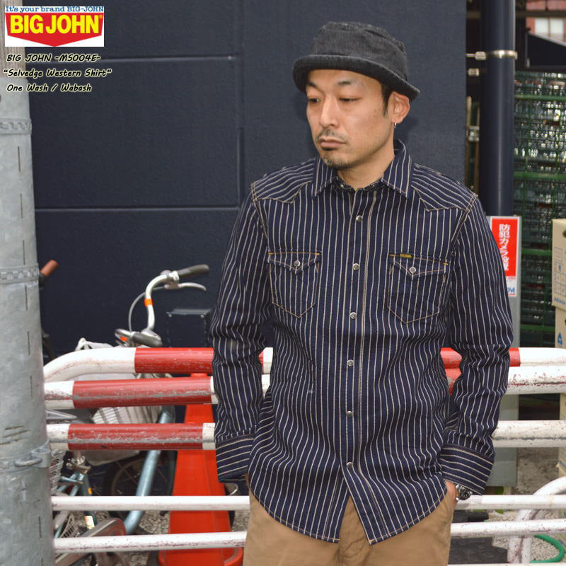 BIG JOHN、MS004E、10oz Selvedge Wabash Western Shirt
