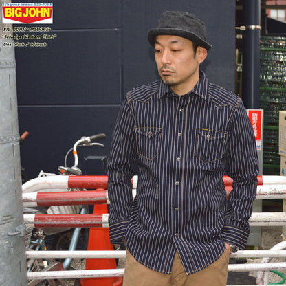 BIG JOHN、MS004E、10oz Selvedge Wabash Western Shirt
