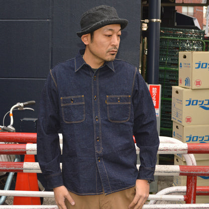 BIG JOHN、MS005E、10oz Selvedge Denim Work Shirt
