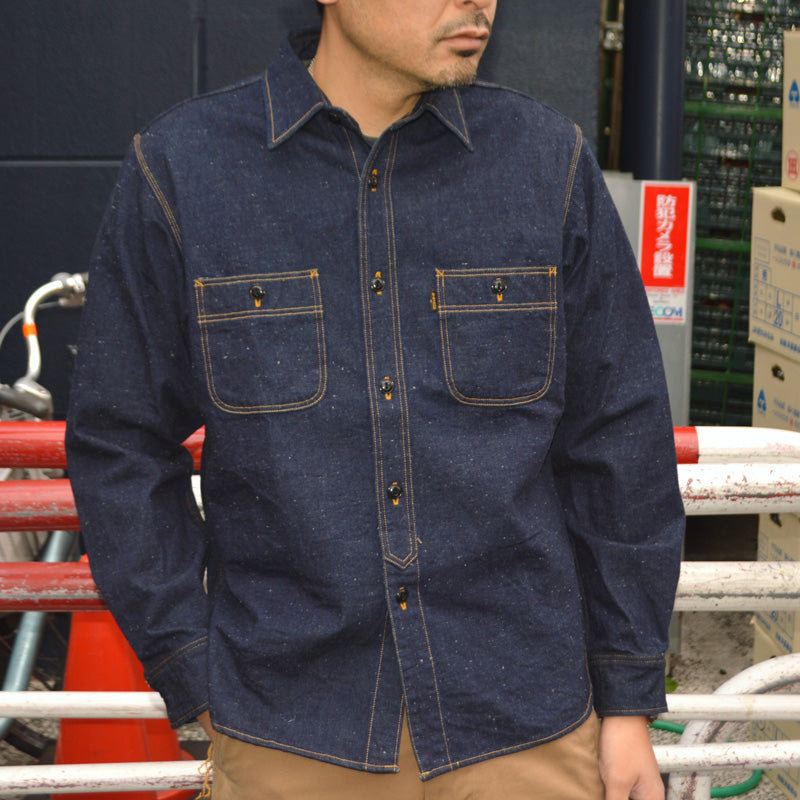 BIG JOHN、MS005E、10oz Selvedge Denim Work Shirt