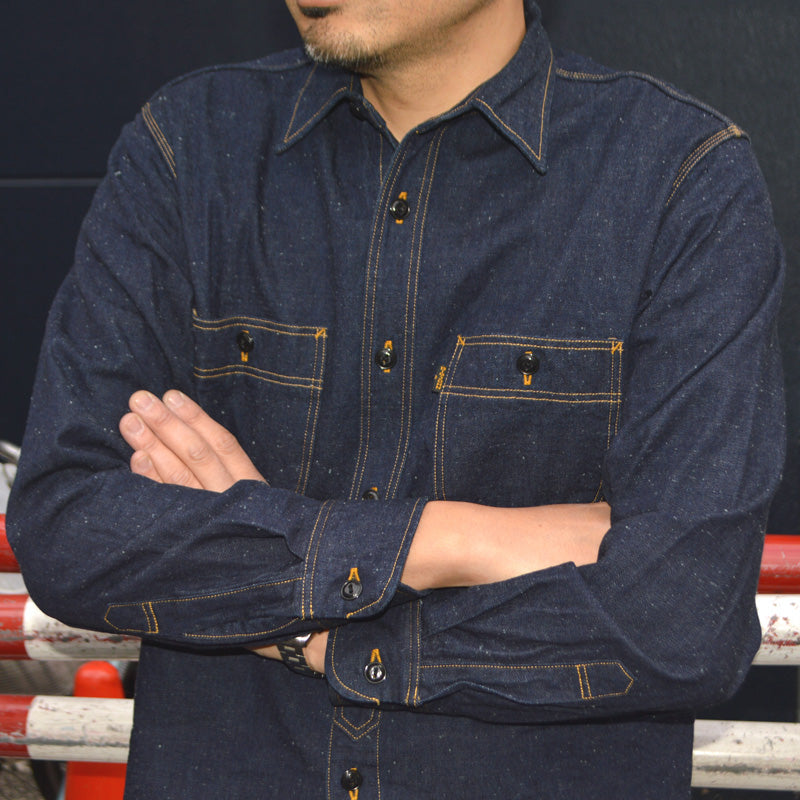 BIG JOHN、MS005E、10oz Selvedge Denim Work Shirt – BEARS' -TOKYO-